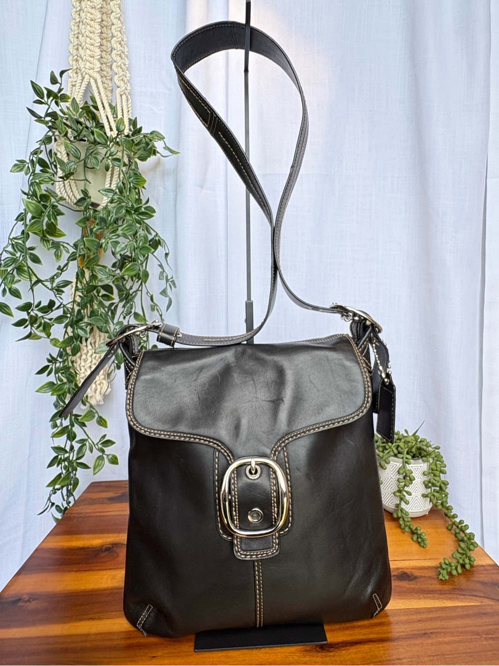 Coach Bleecker Large Leather Flap Crossbody / Shoulder Bag - M0893-F13355 - 2008 - Picture 3 of 13
